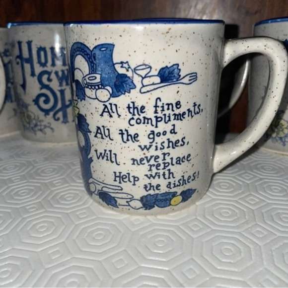 17Pc home sweet home ceramic kitchen and tea set - Picture 1 of 11